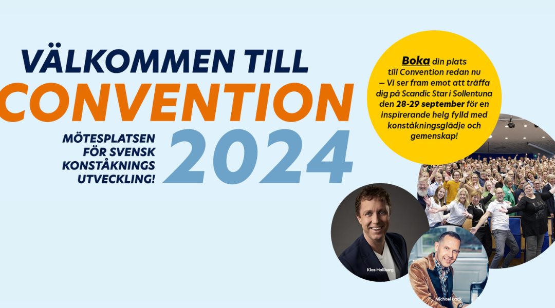 Header för Convention 2024 med bilder på föreläsare och deltagare från Convention 2022